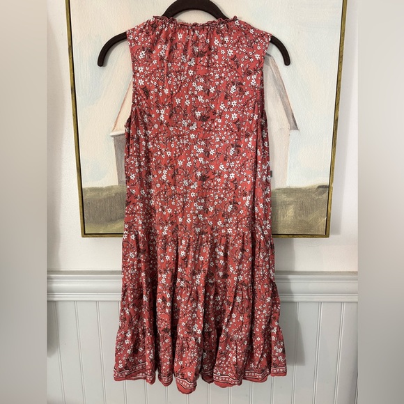 Max Studio Red Floral Print Sleeveless Tiered Dress Womens Size Small - Picture 5 of 5